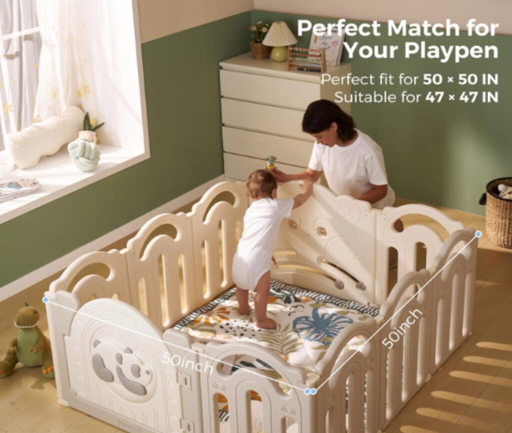 Home momcozy baby play mat safe, soft & portable